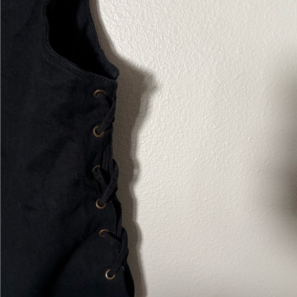 Milwaukee Leather Denim Black Button-Up Women's Biker Vest XXL - Picture 5 of 7